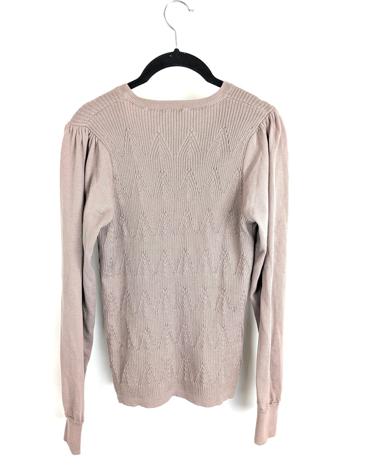 Mauve V-Neck Sweater - Small