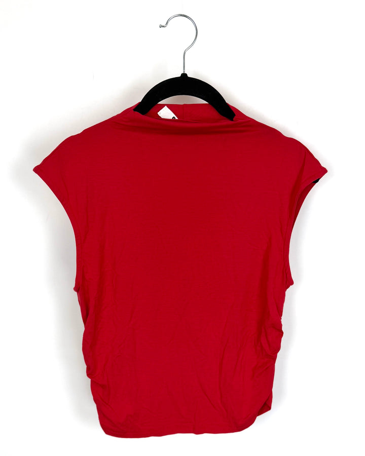 Red Mock Neck Top - Size 2/4