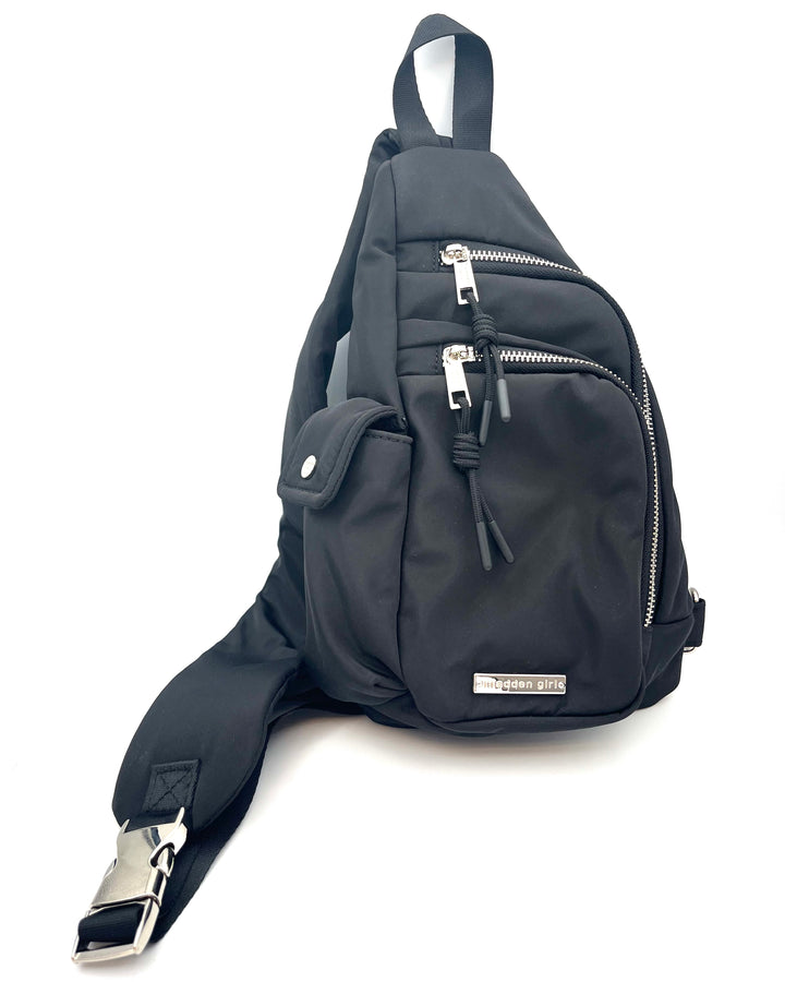 Black Sling Bag With Adjustable Strap