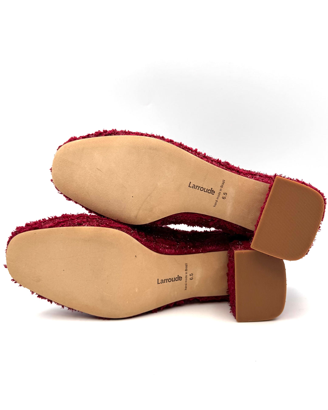Red Tweed Low Pump - Size 6.5
