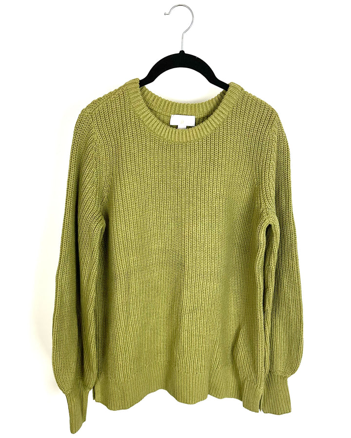 Olive Green Knit Sweater - Size 6/8