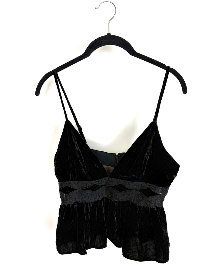 Black V-Neck Tank Top - Size 0/2 and Size 2/4