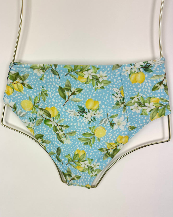Blue Lemon High Waist Moderate Coverage Bikini Bottom - Extra Small and Small