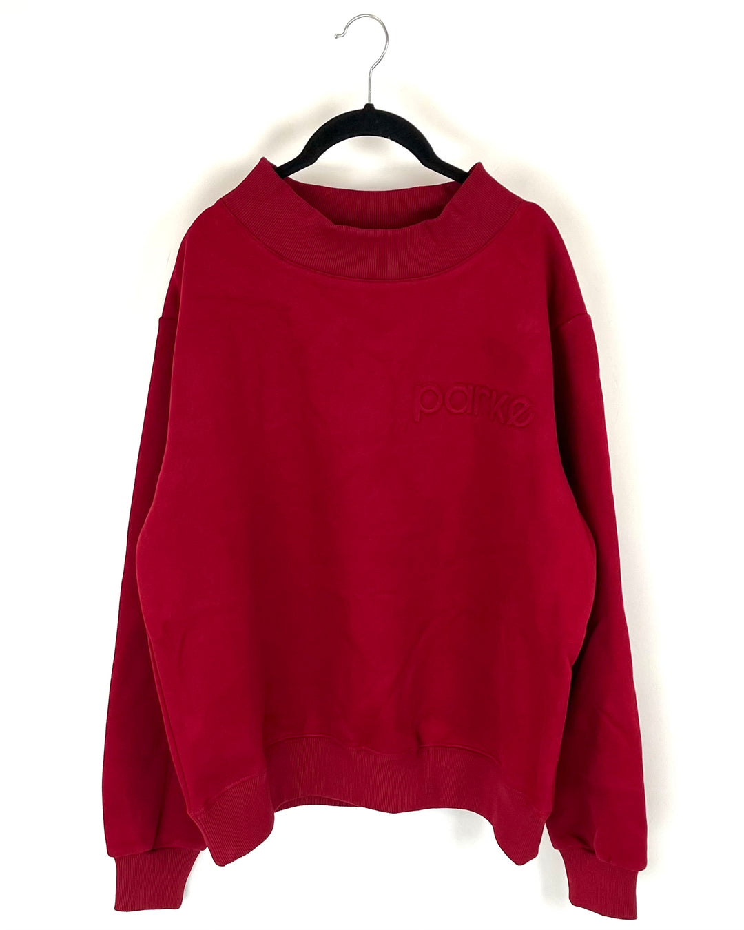 PRESALE: Red Parke Logo Mockneck Sweatshirt - S/M, L/XL and XXL