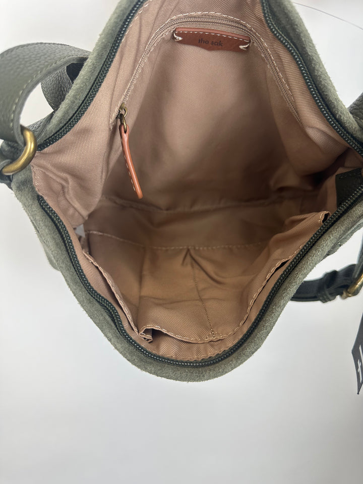 Moss Green Suede Shoulder Bag