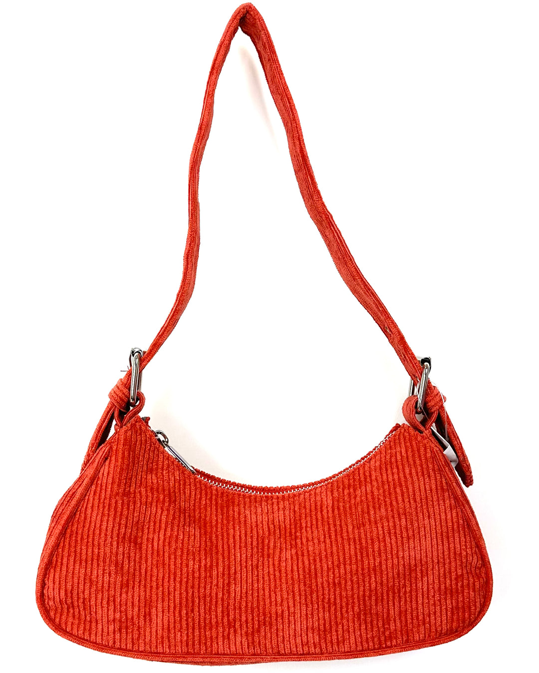 Orange Corduroy Shoulder Bag