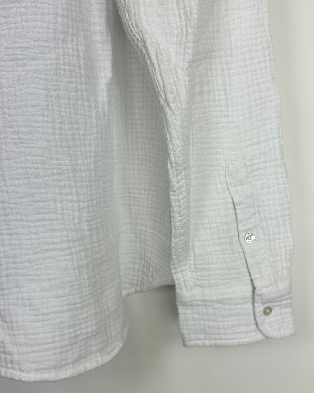 Cotton White Button Up Blouse - XS, M, L, XL
