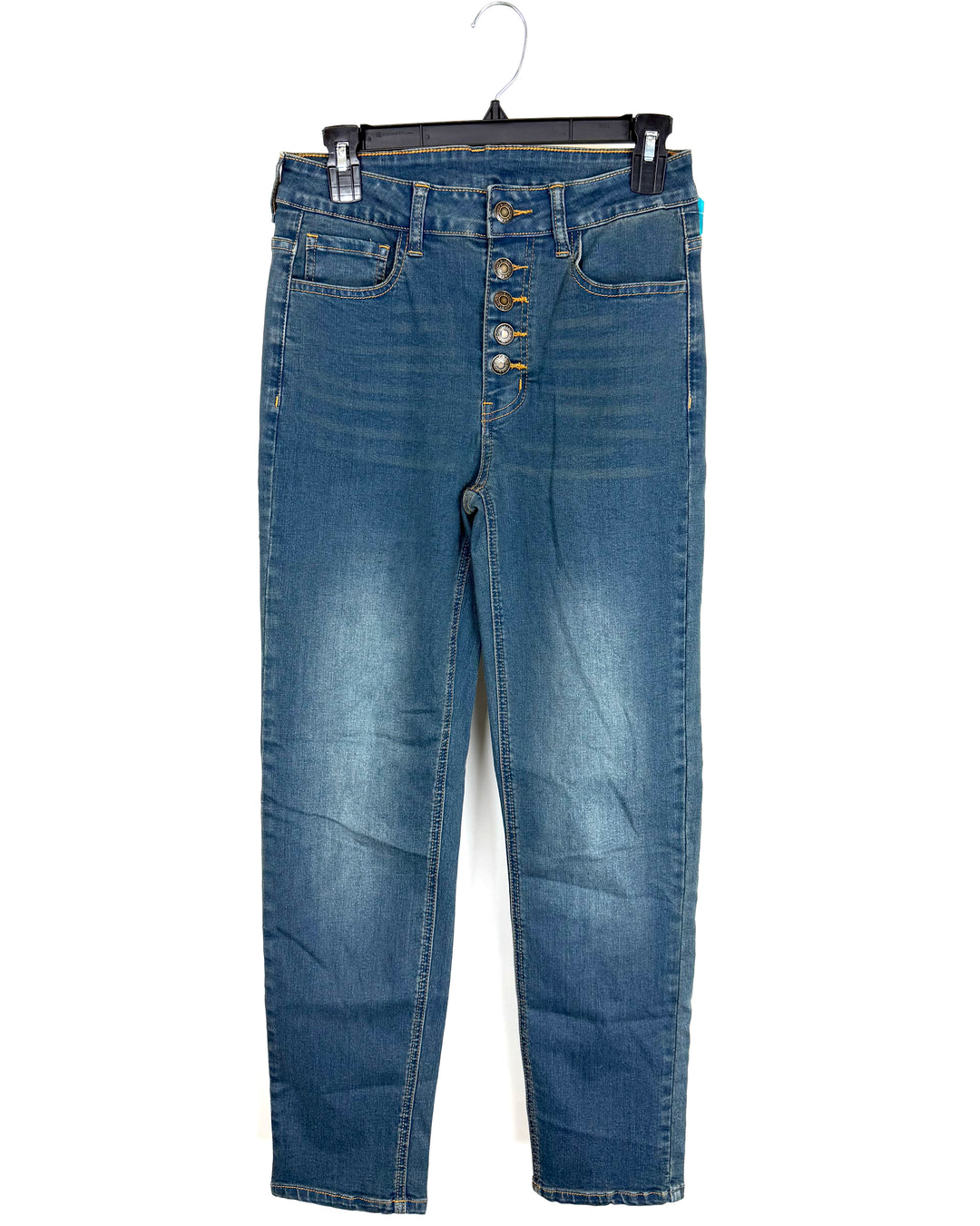 Blue and Tan Faded Jeans - Size 2/4