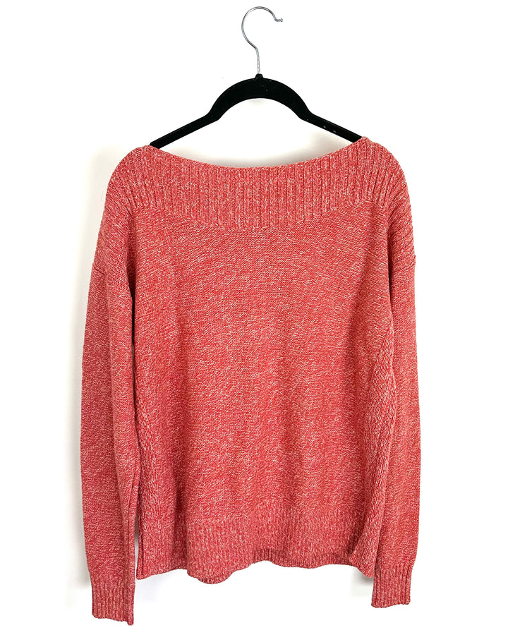 Red Boatneck Sweater - Medium