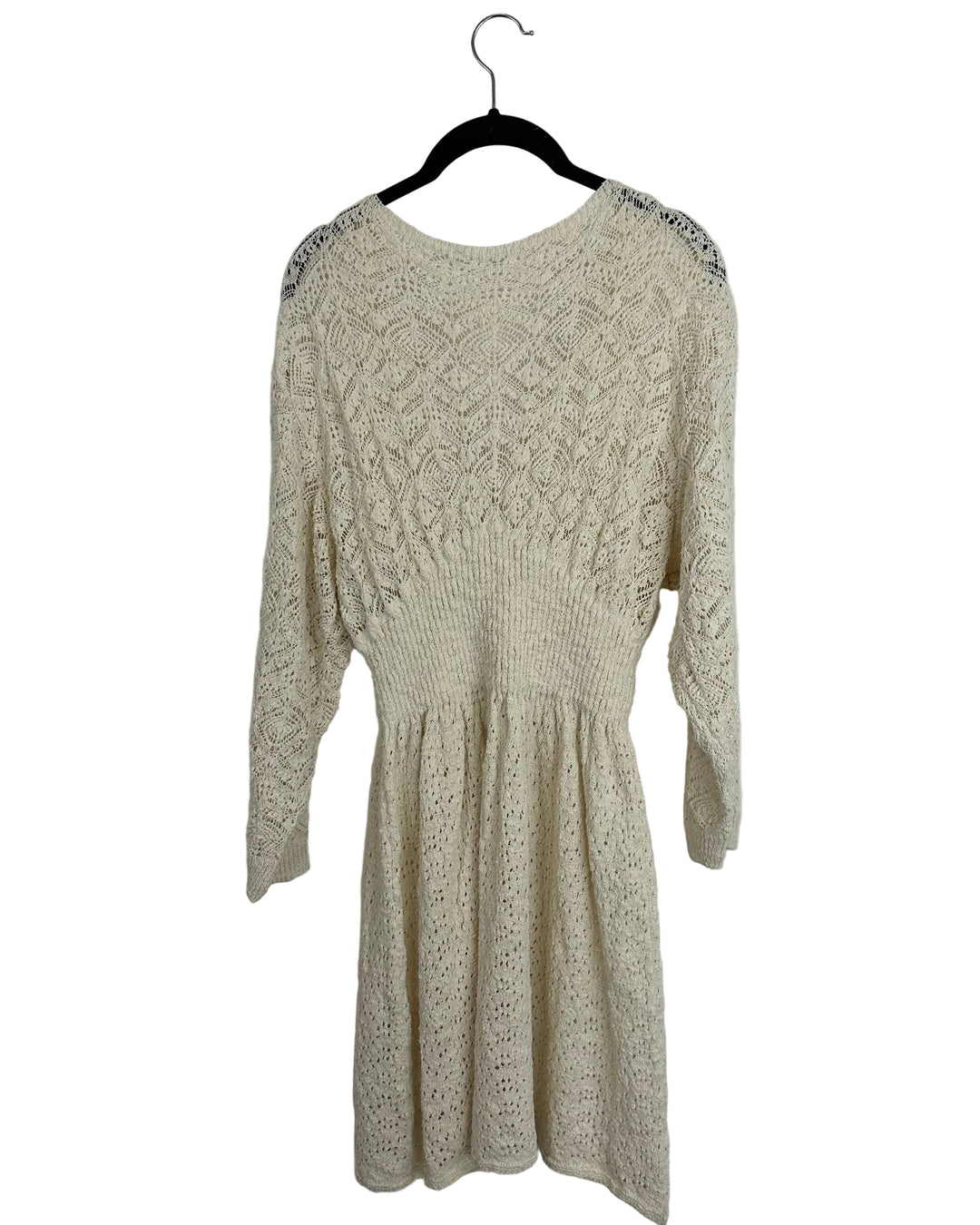 Beige Knit Long Sleeve Dress - Size 2/4