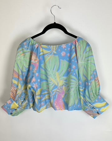 Light Blue Cropped Top - Extra Extra Small and Extra Large