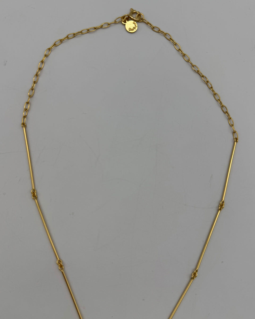 Gold Necklace with Pink & White Stones
