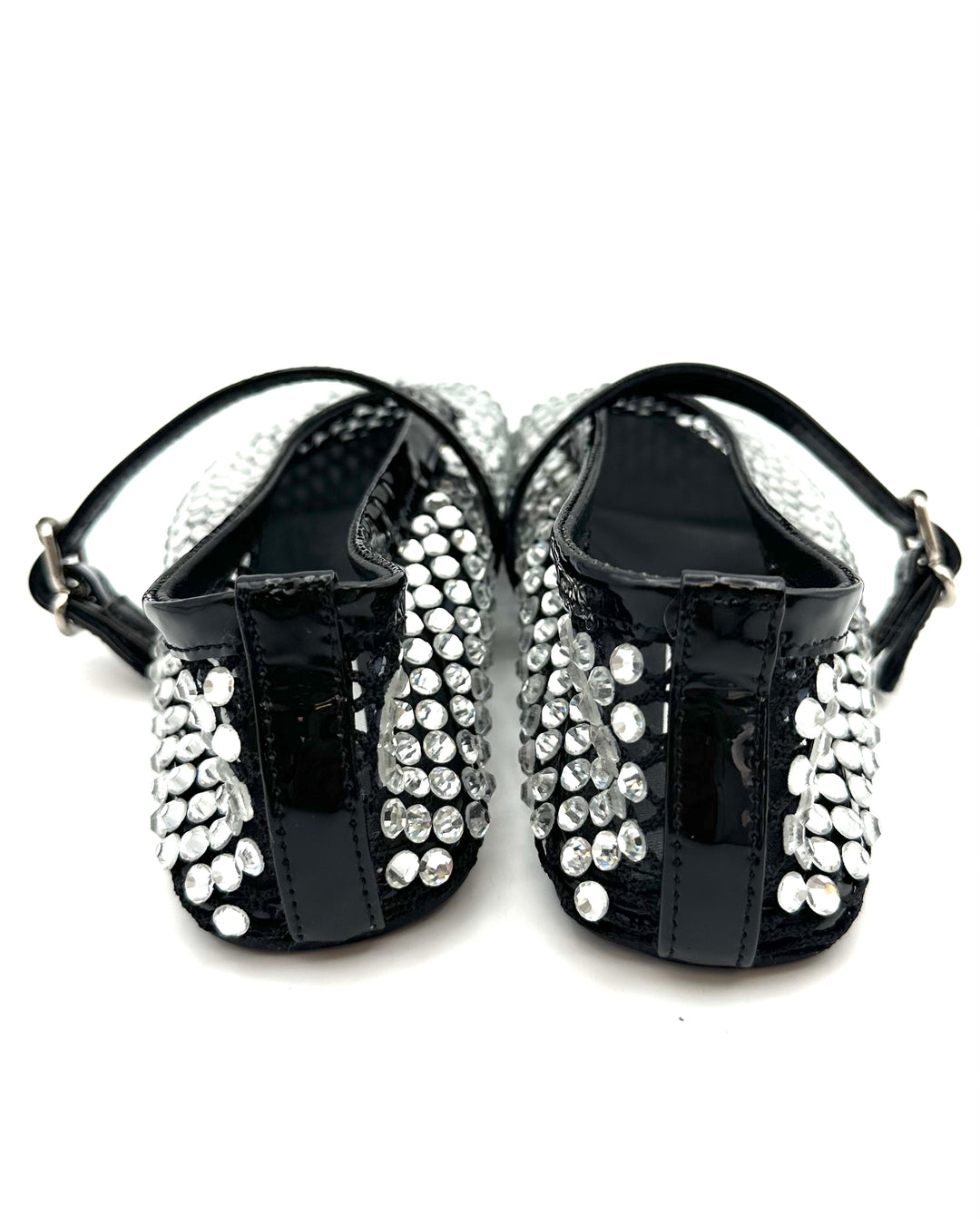 Alaia Rhinestone Fishnet Flats - Size 7