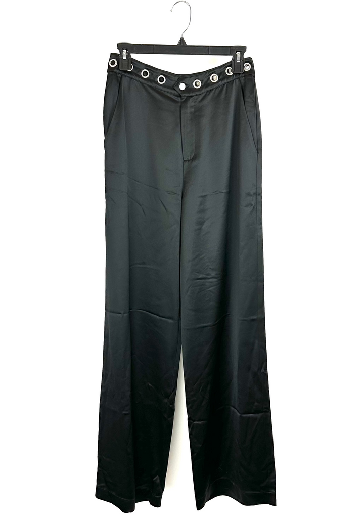Grommet Waist Black Pants - Size 4