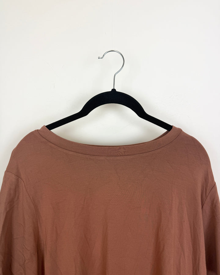 Light Brown Comfy T-Shirt - Size 4/6