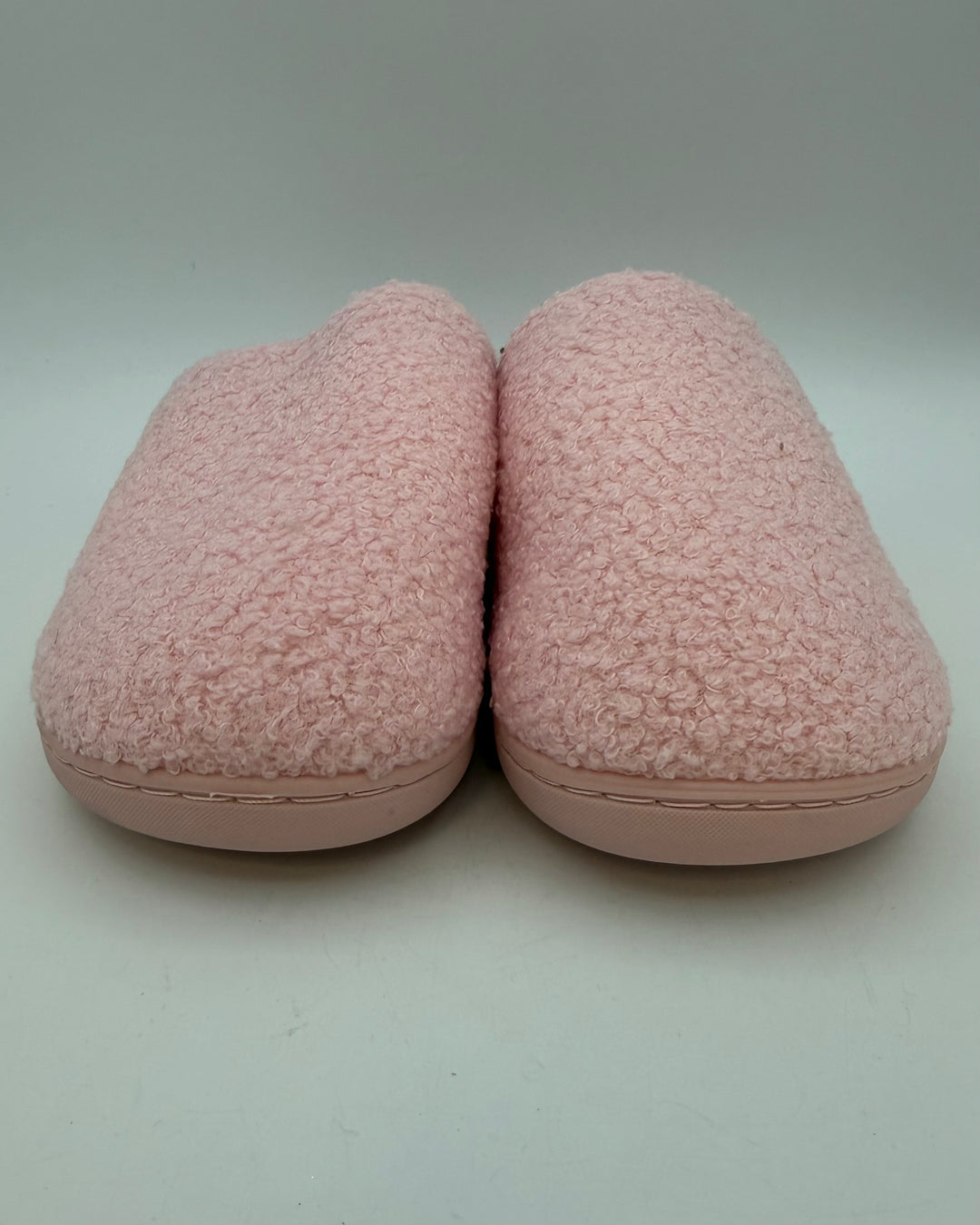 Fuzzy Pink Slippers - Size 7