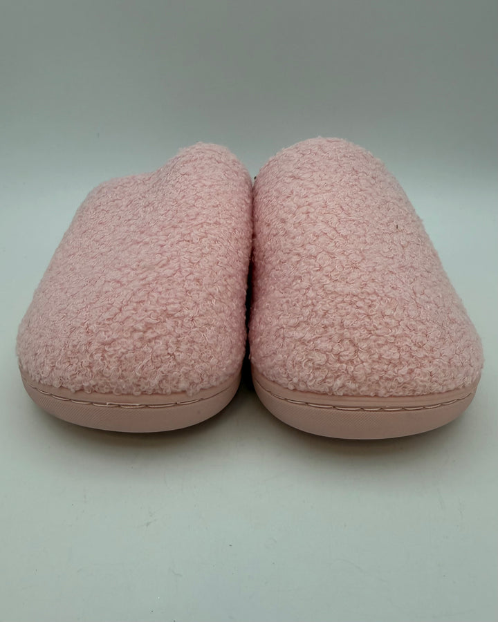 Fuzzy Pink Slippers - Size 7