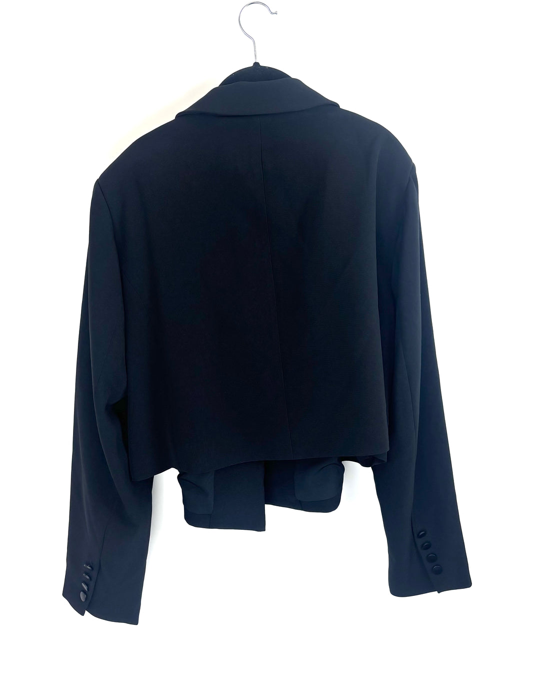 Black Cropped Non Button Blazer - Size 2X
