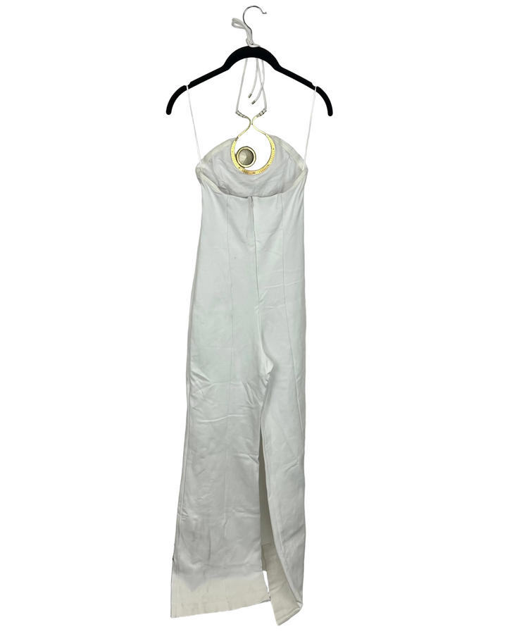 White Gemstone Jumpsuit - Size 00/0