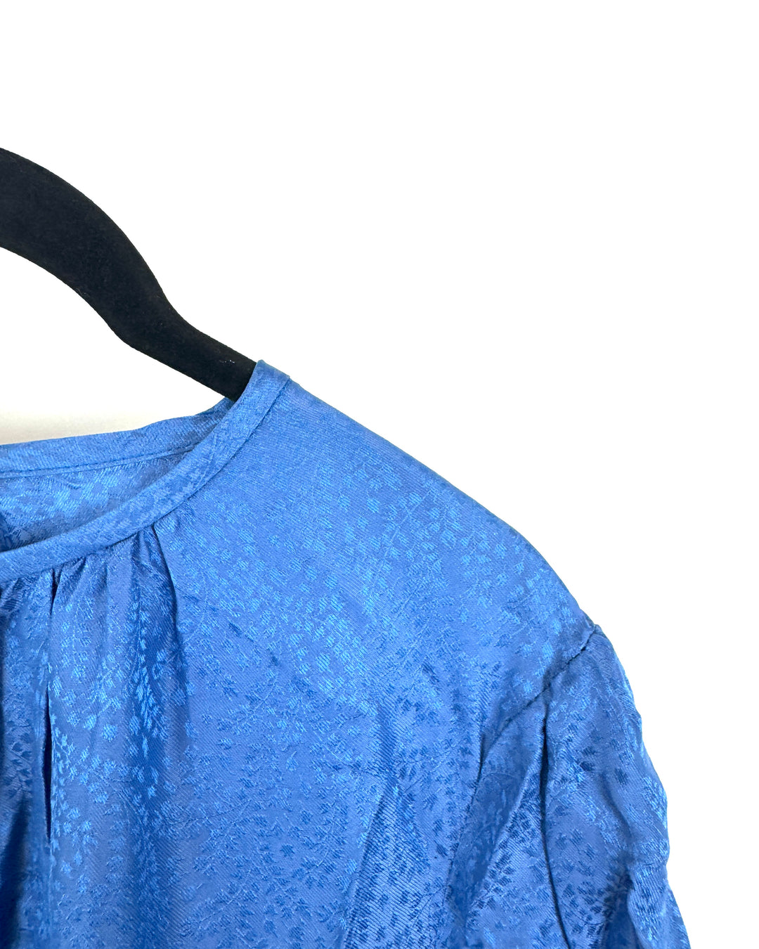 Blue Pattern Asymmetrical Ruffle Dress - Size 4/6