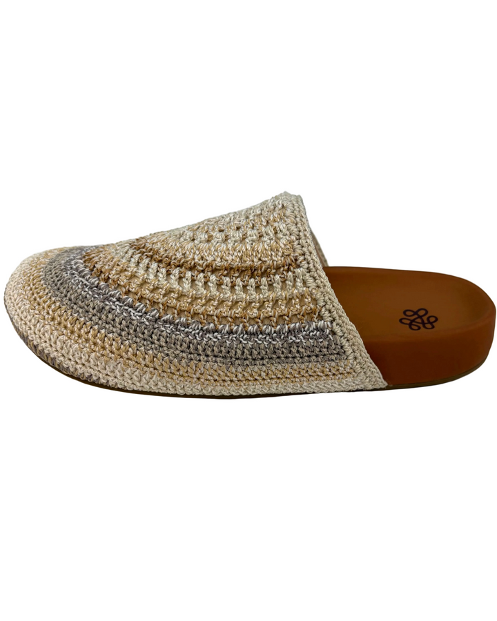 Beige & Tan Crochet Clogs -  Size 9 and 10