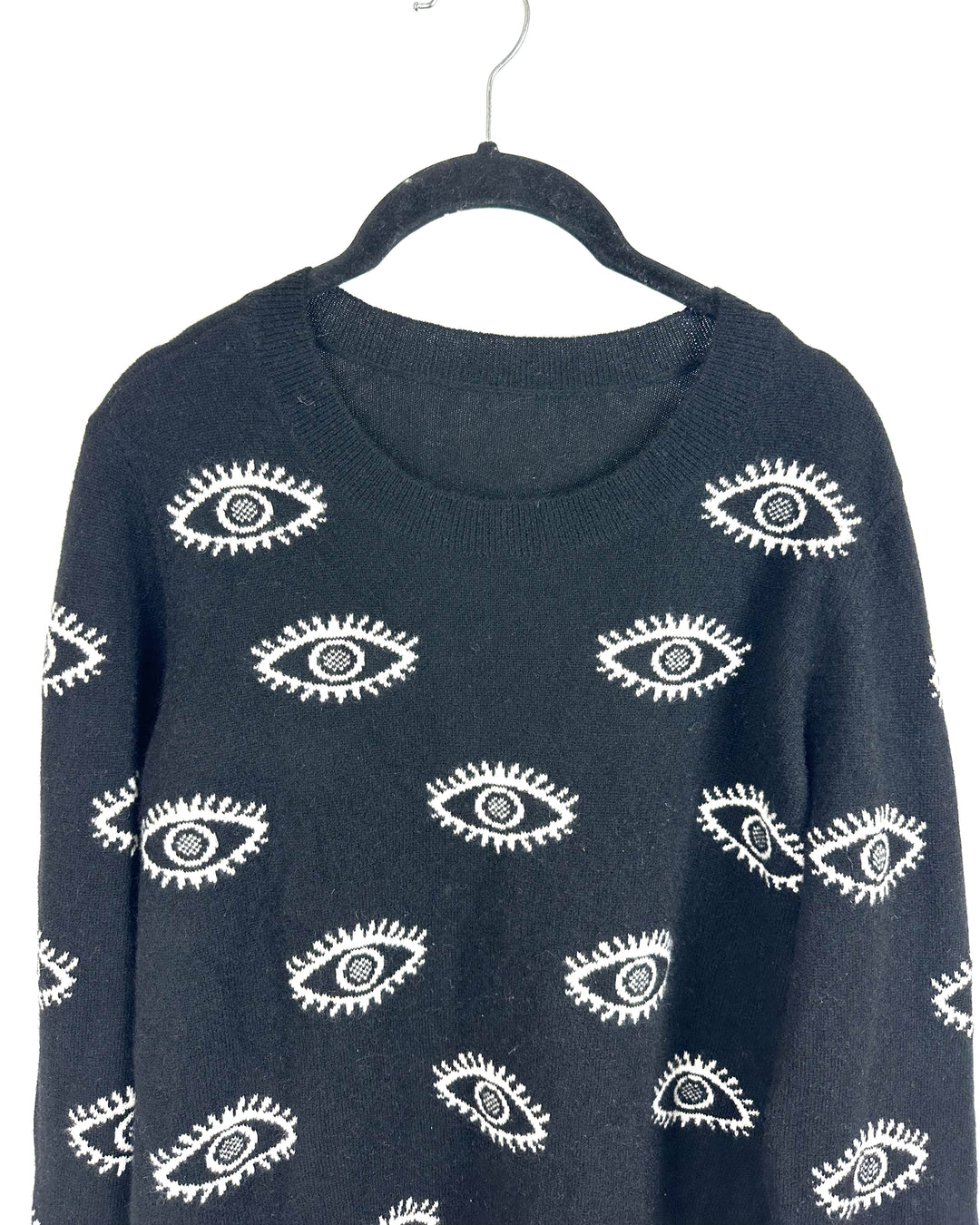 Black and White Eye Print Sweater - Size 4/6