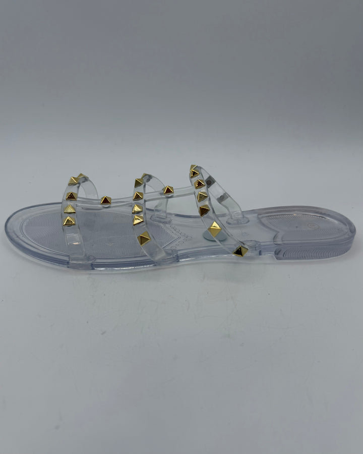 Clear Jelly Sandals - Size 9