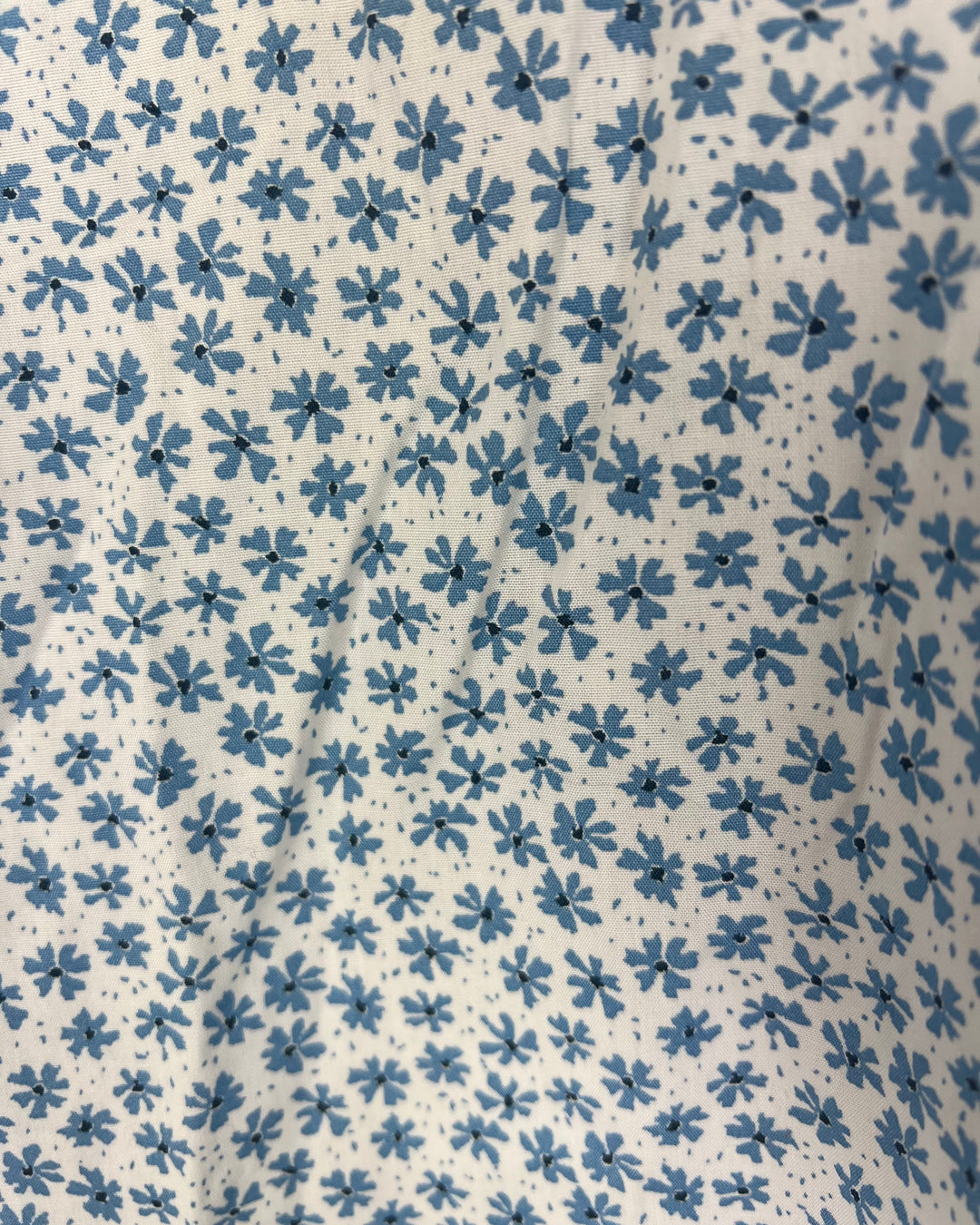 MENS Blue Floral Collared Shirt - Slim Fit Medium