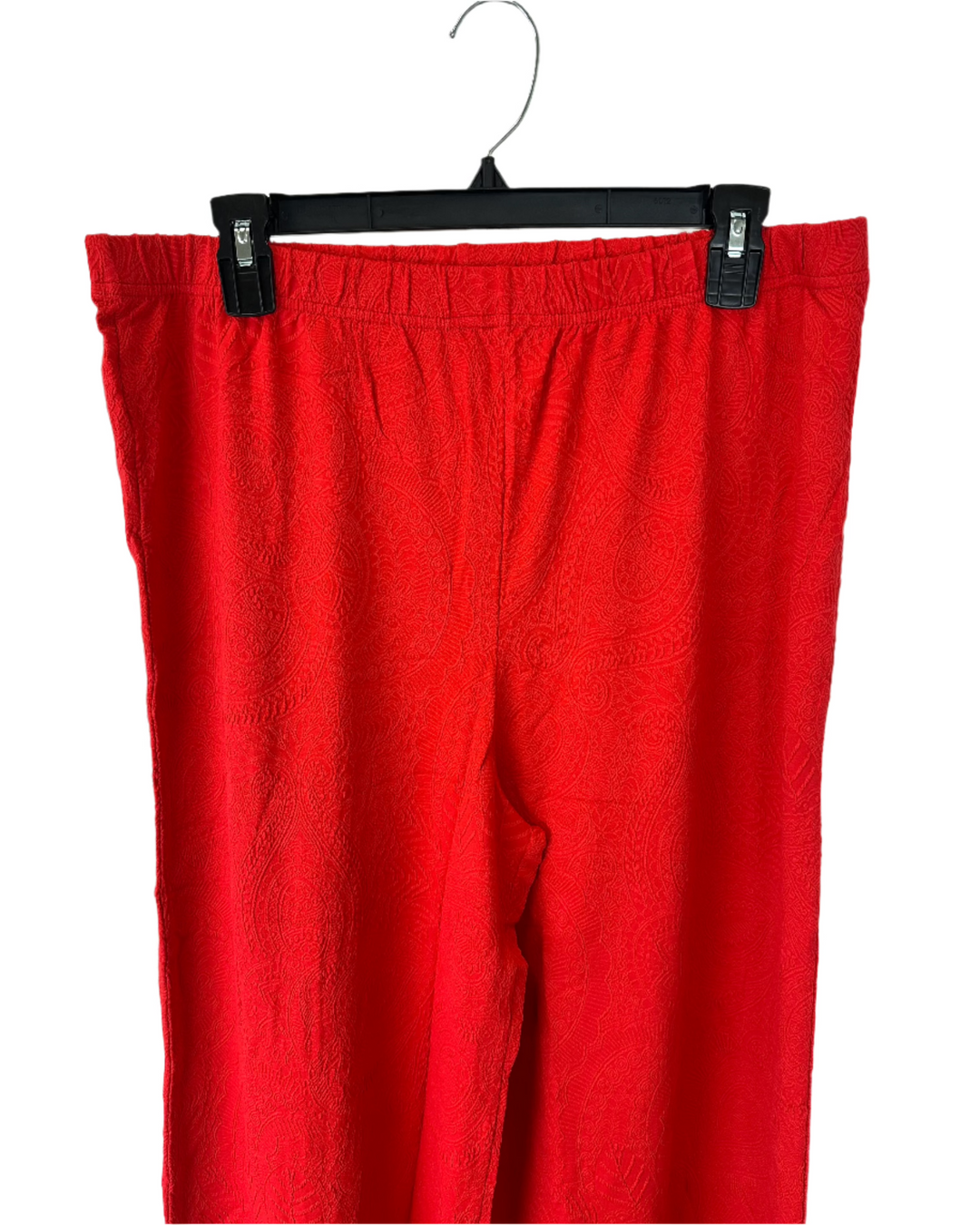 Red Embossed Coverup Pants - Extra Large/Extra Extra Large