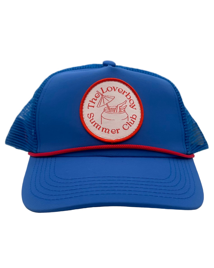 Loverboy Blue Trucker Hat