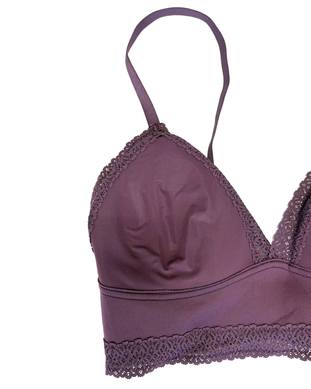 Plum Purple Lace Bralette - Small