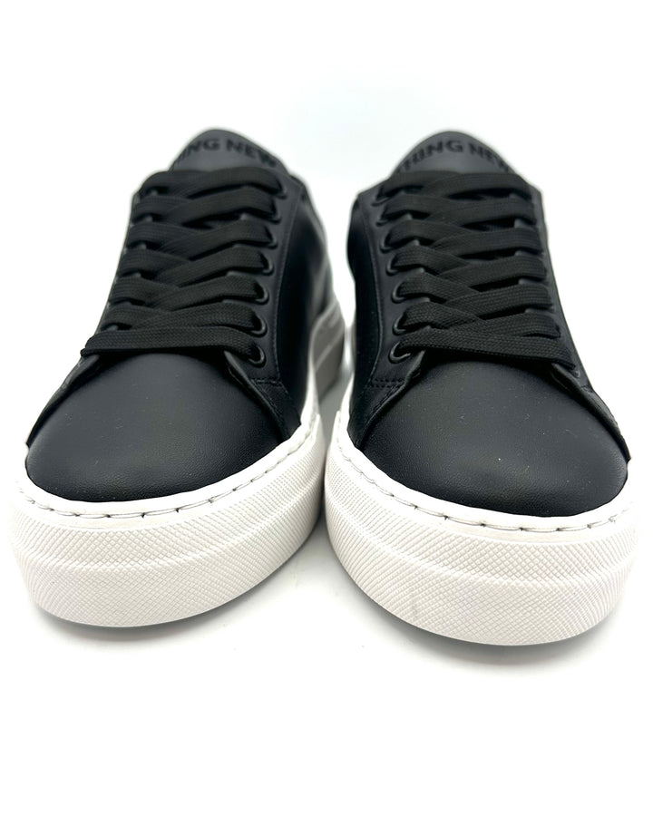 Black Leather Sneaker - Size 6
