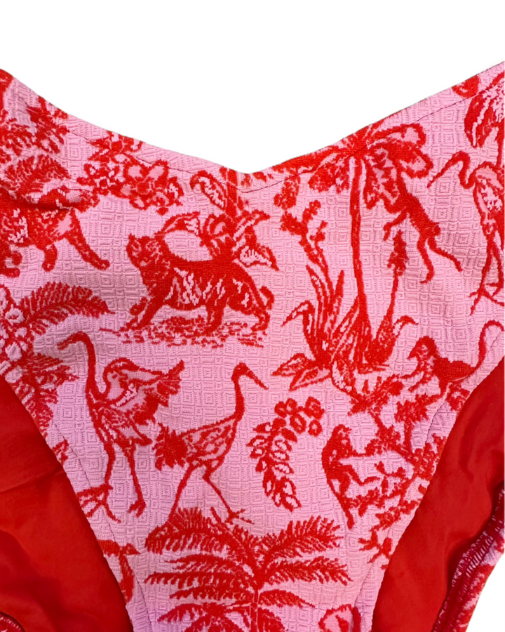 Pink & Red High Cut Bikini Bottom - Extra Extra Extra Large