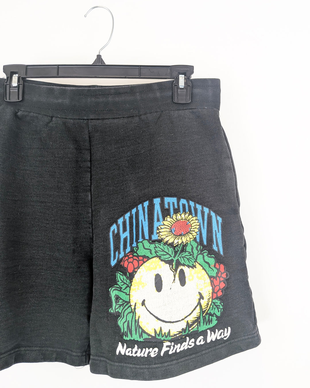 Smiley Black Lounge Shorts - Large