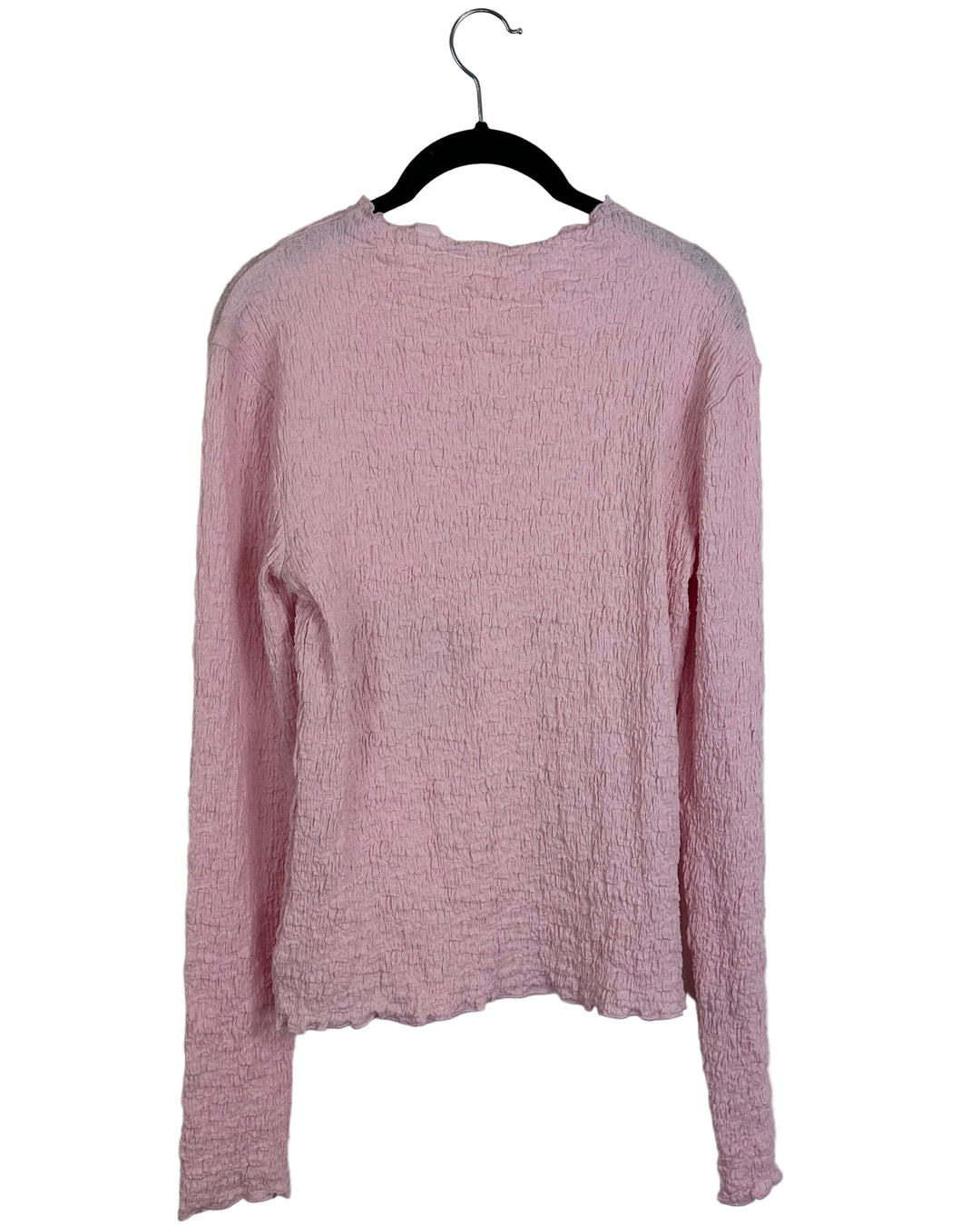Pink Ruched Long Sleeve Top - Size 2/4