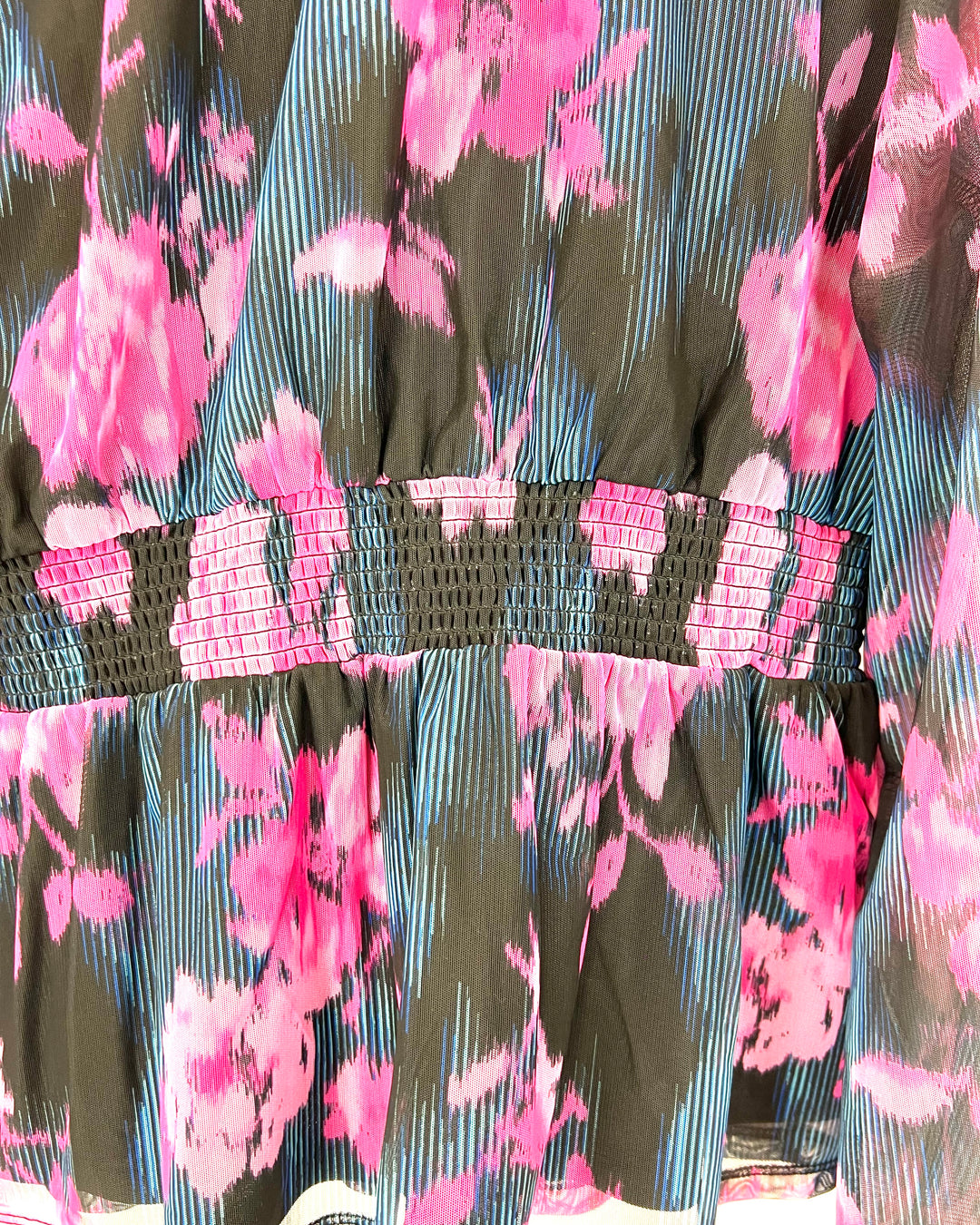 Pink Abstract Floral Blouse - Size 6/8