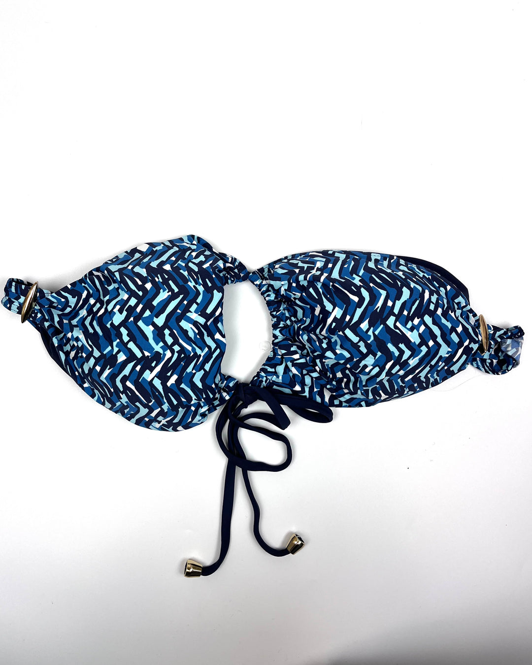 Shades of Blue String Multi Wear Bikini Top - Small