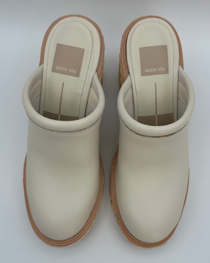 Ivory Clogs - Size 6.5