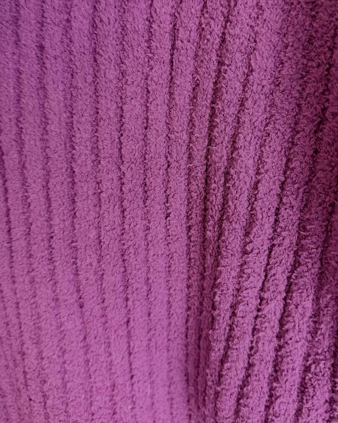 Plum Ribbed Hooded Sweater – Size 6/8