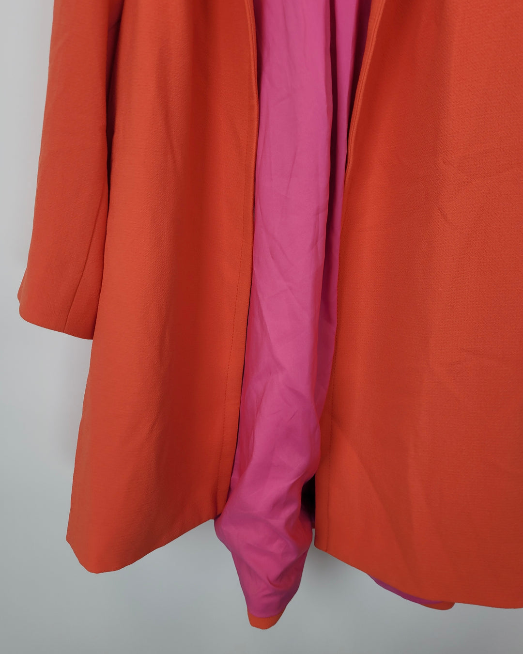 Orange and Pink Draped Blazer - Size 2/4`