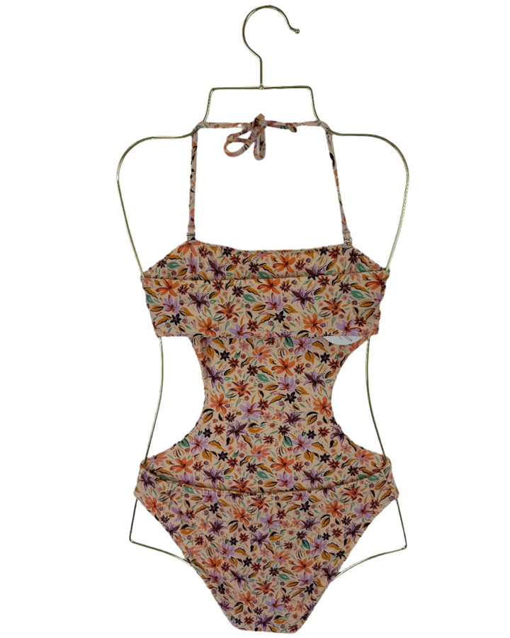 Light Orange One Piece Swimsuit - Extra Small