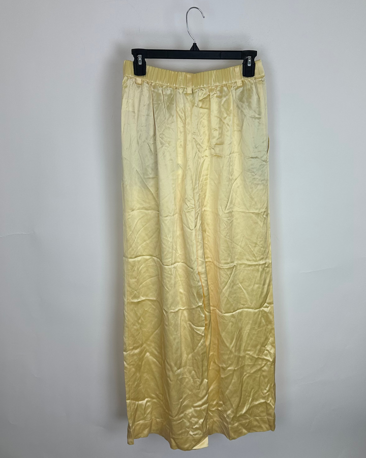 Yellow Wide-Leg Flowy Trousers - Size 2/4