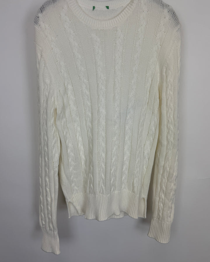 Ivory Cable Knit Sweater - Size 8/10