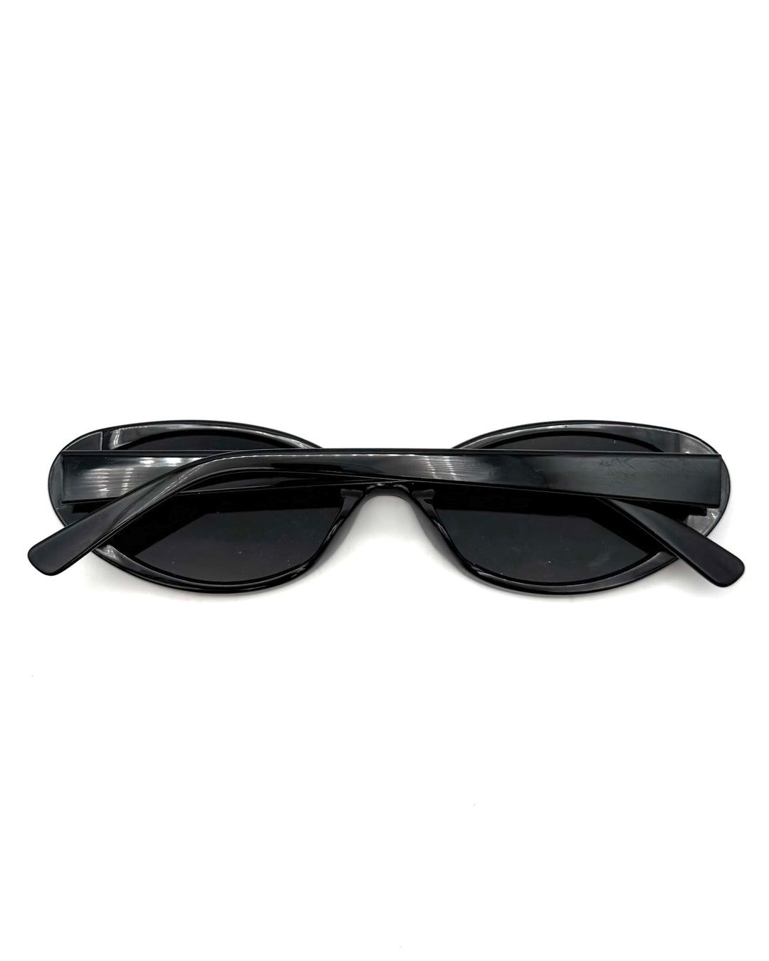 Black Small Oval Sunglasses