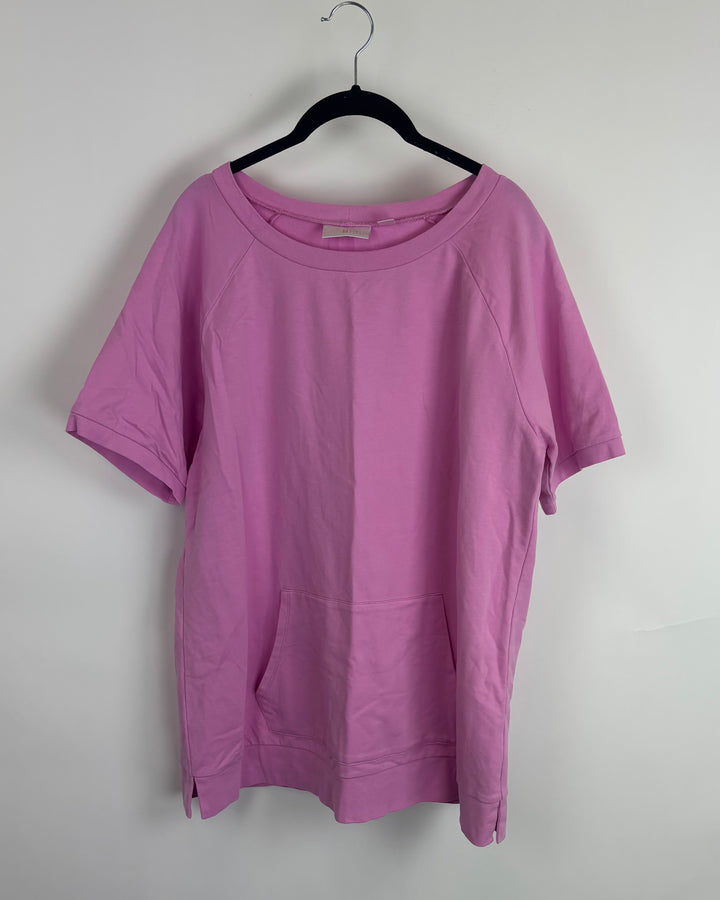 Fuchsia Crew Neck T-Shirt- Size 8/10