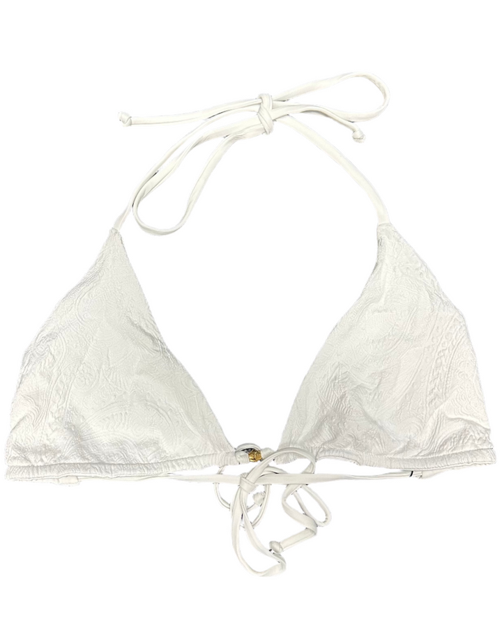 White Embossed Triangle Bikini Top - Extra Large and Extra Extra Large