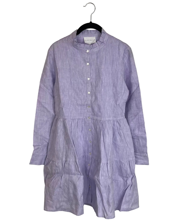 Light Purple Linen Dress - XS, S, M, L, XL