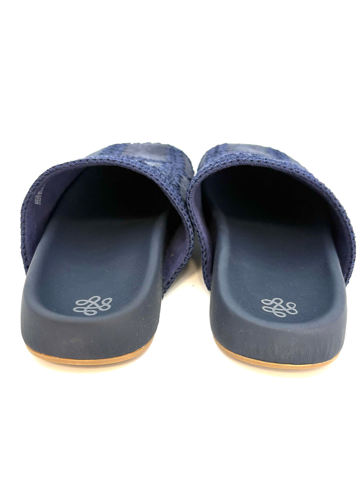 Navy Blue Embroidered Clog - Size 9