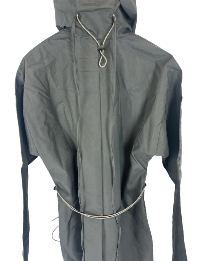 Dark Gray Long Raincoat With Bungee Belt - Size 2/4 and 10/12