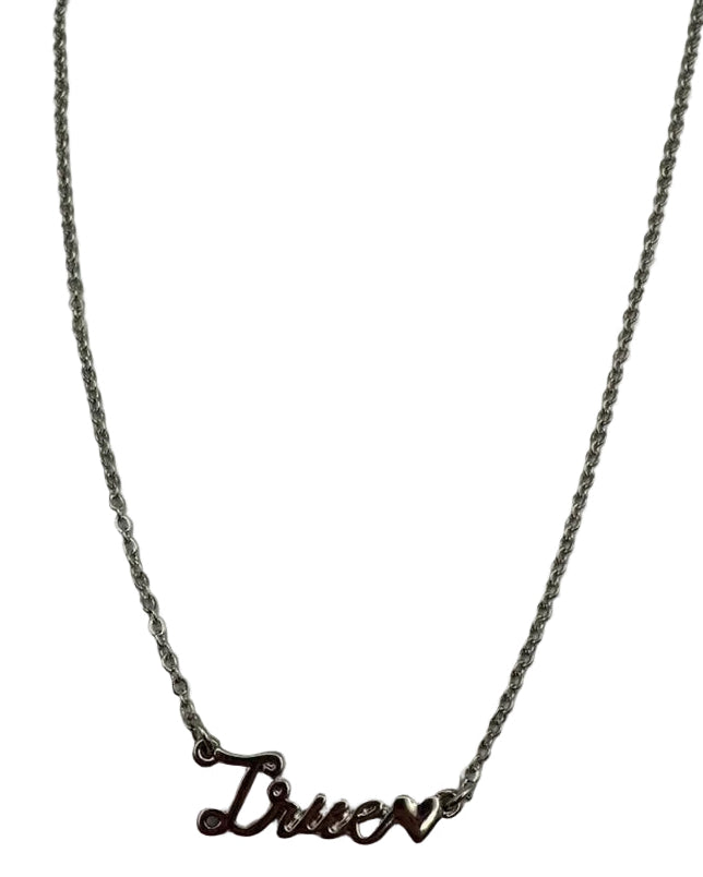 Silver Dainty True Love Necklace